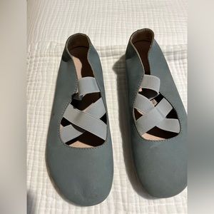 Birkenstock bluish slip on ladies shoe size 38